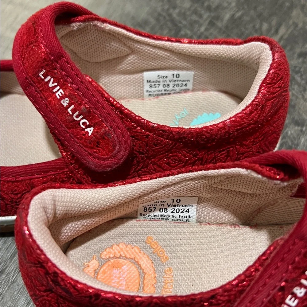 Livie & Luca Metallic Red Mary Jane size 10 - Picture 10 of 11